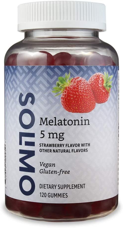 Amazon Brand - Solimo Melatonin 5mg, 120 Gummies (2 Gummies per Serving)