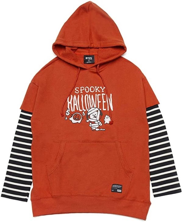 Spooky Halloween Series - Character Hoodie Sweatshirts for Men and Women, Large, Orange