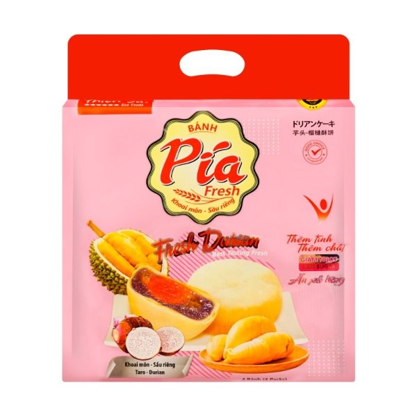THIEN SA Banh Pia Taro Durian Cake Yolk 4pc 400g