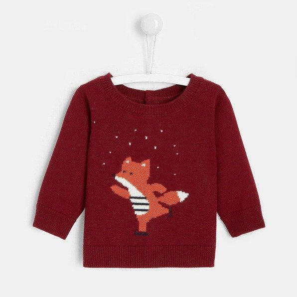 Baby boy Intarsia fox sweater