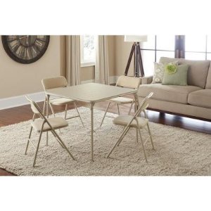 Cosco Folding Table and Chair Set in Beige Mist