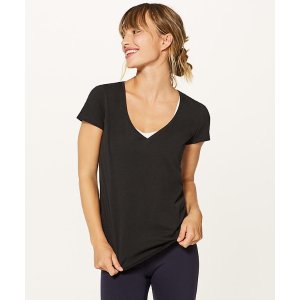 lululemon 纯色V领T恤多款选