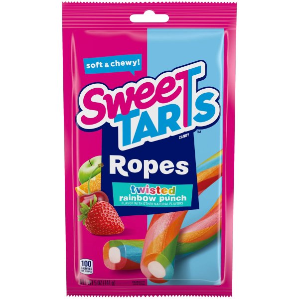 SweeTARTS Twisted Rainbow Ropes, 5 oz, [Pack of 12]
