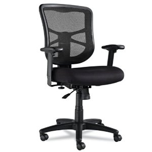 Alera Elusion Series Mesh Mid-Back Swivel/Tilt Chair, Black