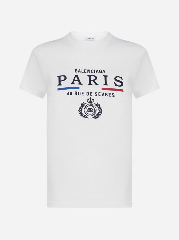 Paris Flag logo cotton t-shirt