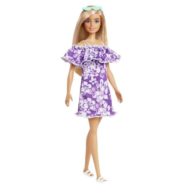 Loves the Ocean Doll - Purple Floral Dress
