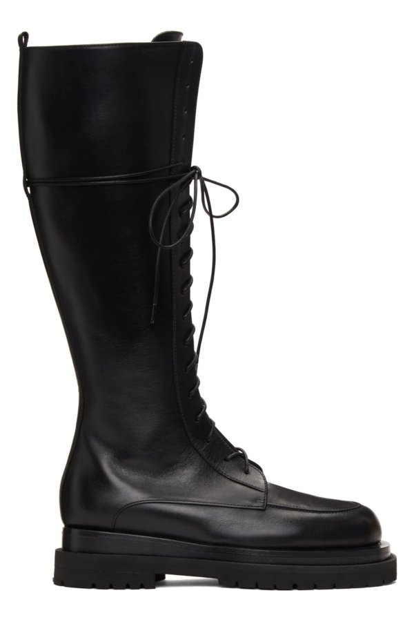 Black Tall Combat Boots