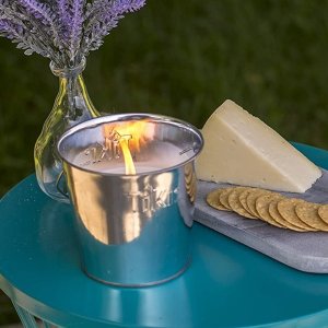 TIKI Brand BiteFighter Galvanized Citronella Wax Candle in Metal Bucket