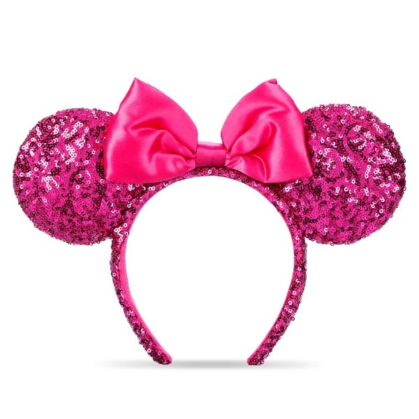 Minnie Mouse Sequin Ear Headband for Adults – Magenta | shopDisney