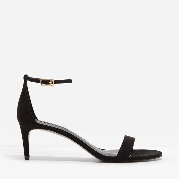 Black Open-Toe Ankle-Strap Heels|CHARLES & KEITH