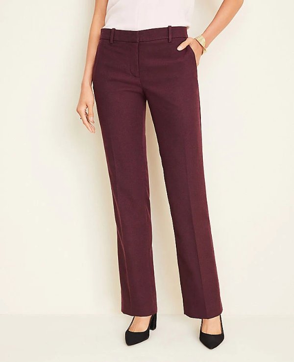 The Straight Pant in Twill Flannel | Ann Taylor