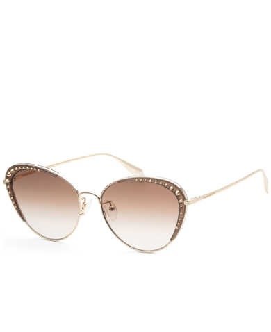 Alexander McQueen Women's Gold Cat-Eye Sunglasses SKU: AM0310S-002-59 UPC: 889652332161