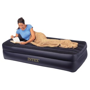 Intex Pillow Rest Twin充气床，带有电动充气阀