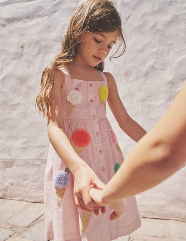 儿童3D冰淇淋球连衣裙
