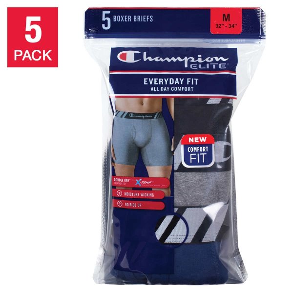 Champion Boxer Brief Boys 4 Pack Wicking Lightweight Stretch Stretch  Comfortable