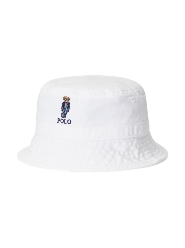 Boy's Polo Bear Embroidered Bucket Hat