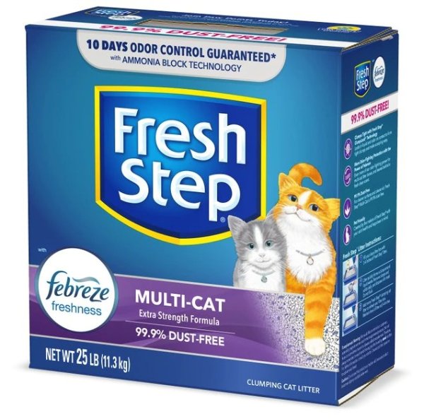 Multi-Cat Scented Clumping Clay Cat Litter, 25-lb box - Chewy.com