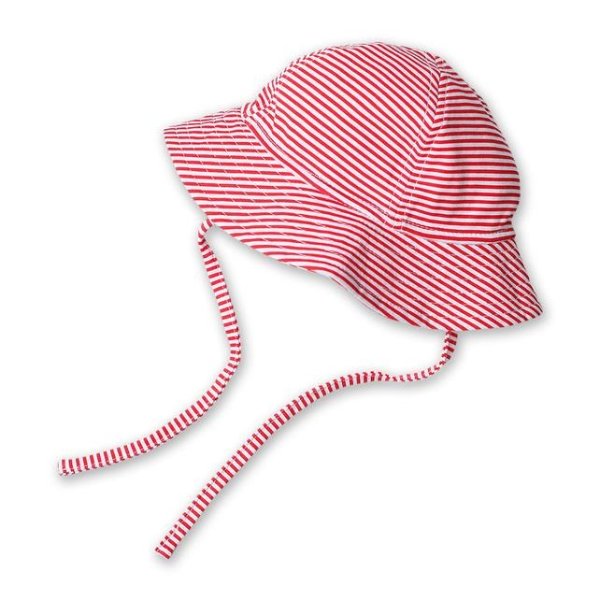 Candy Stripe Sun Hat - Red