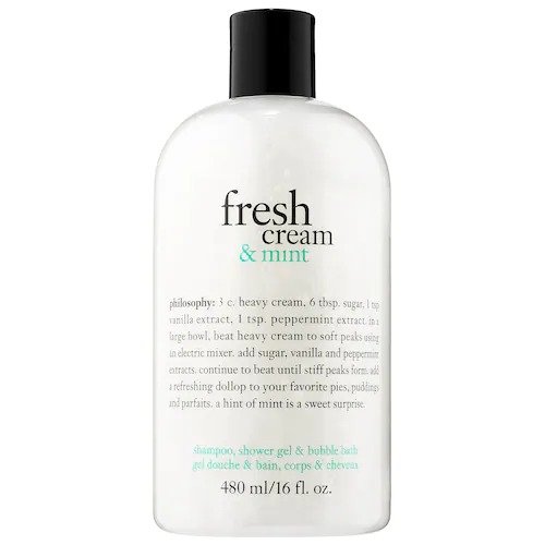 Fresh Cream & Mint Shampoo, Shower Gel & Bubble Bath