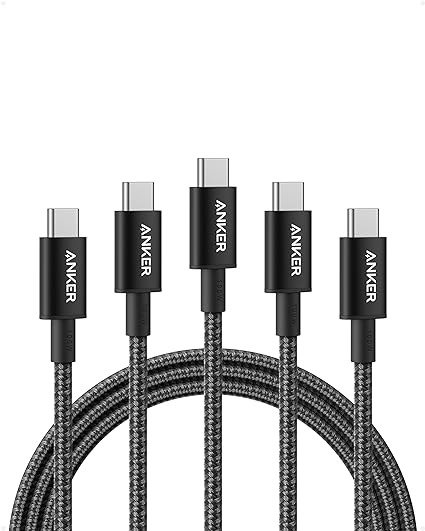 USB C Charger Cable (6ft 100W, 5Pack)