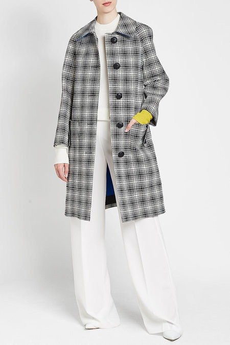 - Walkden Check Wool Coat