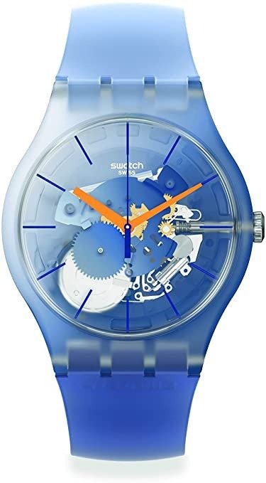 New Gent Quartz Silicone Strap, Blue, 16 Casual Watch (Model: SUOK150)