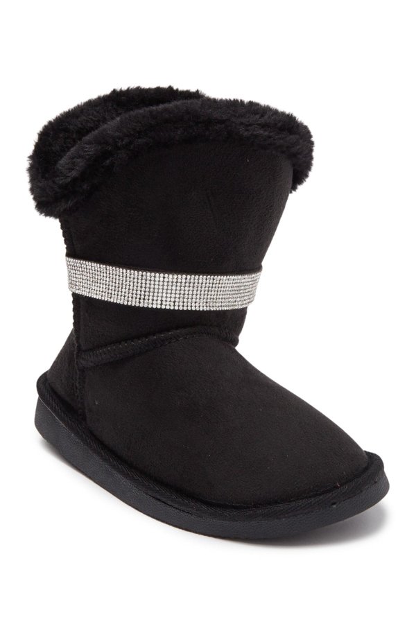 Rhinestone Trim Faux Fur Lined Winter Boot(Toddler, Little Kid, & Big Kid)