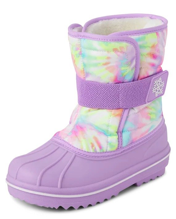 Girls Print All Weather Boots - noble violet