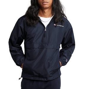 Champion mens Packable Recycled Windbreaker Jacket, Wind- and Water-Resistant Hooded Jacket