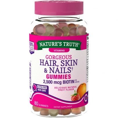 Hair Skin & Nail Gummies, Mixed Berry - 80 ct