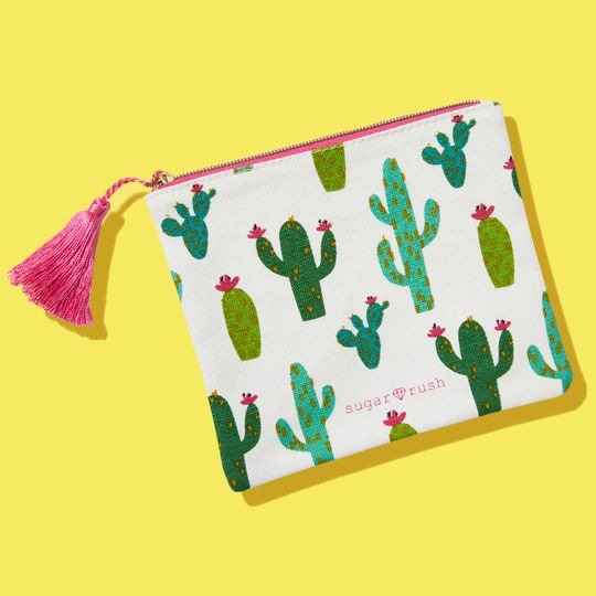 sugar rush™ cactus makeup bag sugar rush™ cactus makeup bag