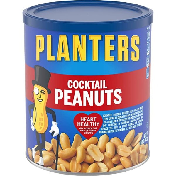 Cocktail Peanuts (6 ct Pack, 16 oz Canisters)