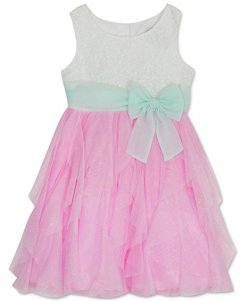 Toddler Girls Glitter Cascade Dress