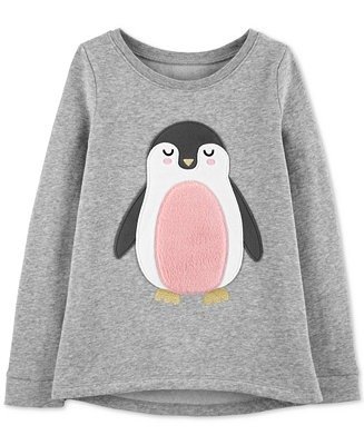 Little & Big Girls Fleece Penguin Sweatshirt