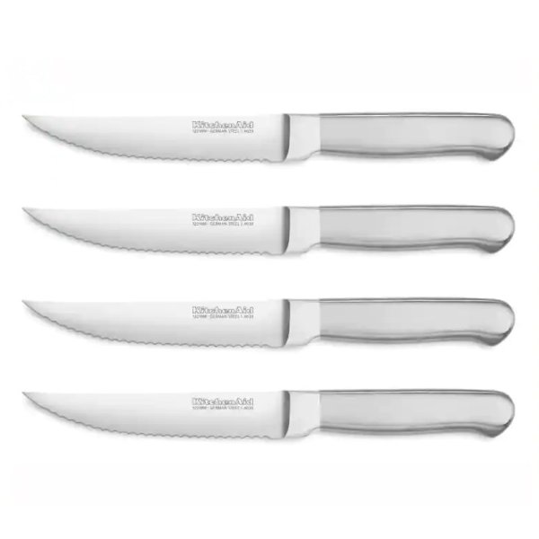 Classic Forged 4-Piece 4.5-Inch Brushed Stainless Steak Knives