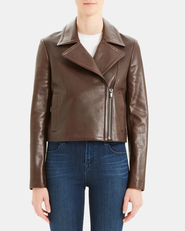 Slim Moto Jacket in Leather