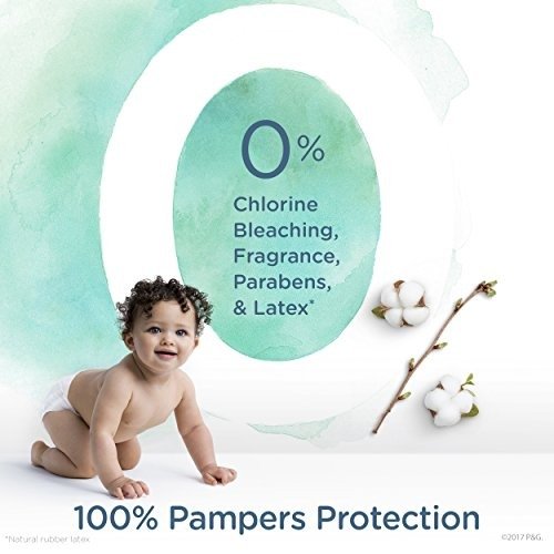 Pure Disposable Baby Diapers, Hypoallergenic and Fragrance Free Protection, Newborn,-6