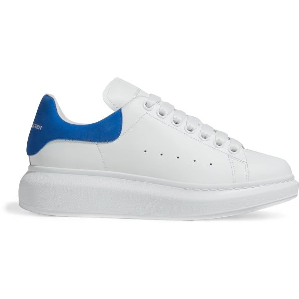 Larry suede-trimmed leather exaggerated-sole sneakers