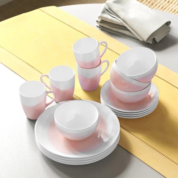 Ray Earthenware Dinnerware Set - Service for 4