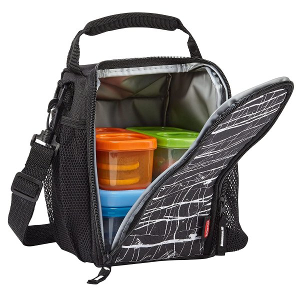 LunchBlox Lunch Bag, Small, Black Etch