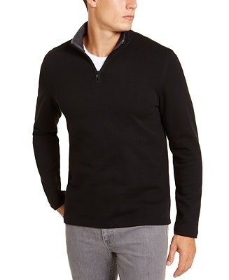 Men's Solid Quarter-Zip Sweater, Created for Macy's