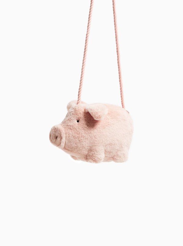 FAUX FUR LITTLE PIG BAG Details