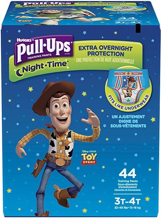 Night-Time Potty Training Pants for Boys, 3T-4T (32-40 lb.), 44 Ct. (Packaging May Vary)