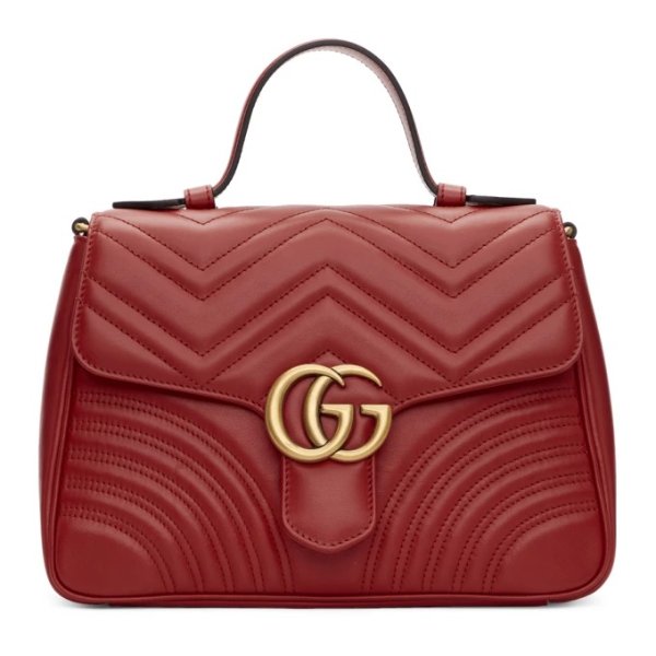 - Red Small GG Marmont 2.0 Bag