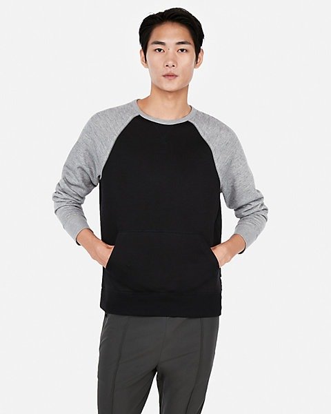 Color Block Fleece Raglan Sweatshirt