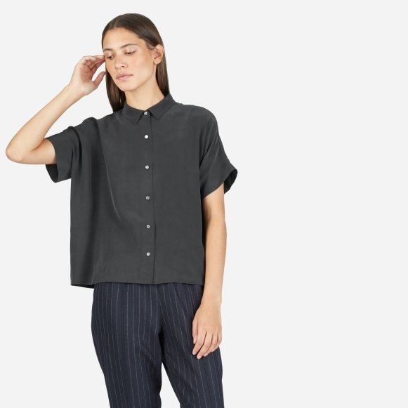 The Silk Short-Sleeve Square Shirt