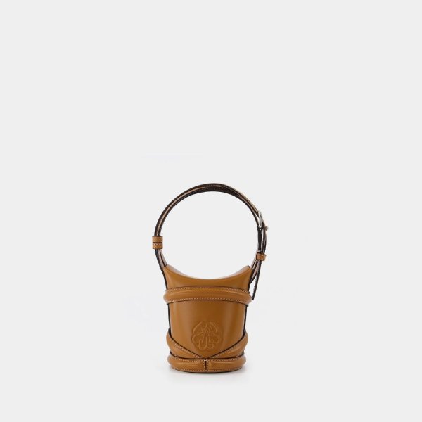 The Curve Micro Bag in Brown Leather