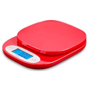 Ozeri ZK420 Garden and Kitchen Scale, with 0.5 g (0.01 oz) Precision Weighing Technology, in Red @ Amazon