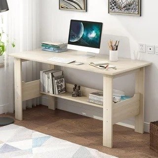Simple and Practical Home Desktop Computer Desk Bedroom Laptop Study Table Office Desk - White