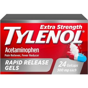 TylenolExtra Strength Acetaminophen Rapid Release Gels, Pain Reliever & Fever Reducer, 24 ct